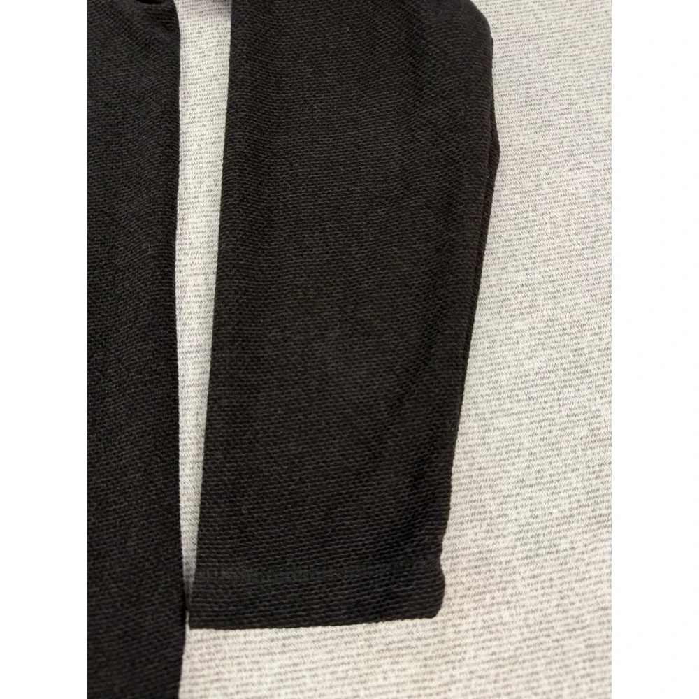 The North Face Mens Large Charcoal Grey Quarter Zip Fleece Pullover Sweater